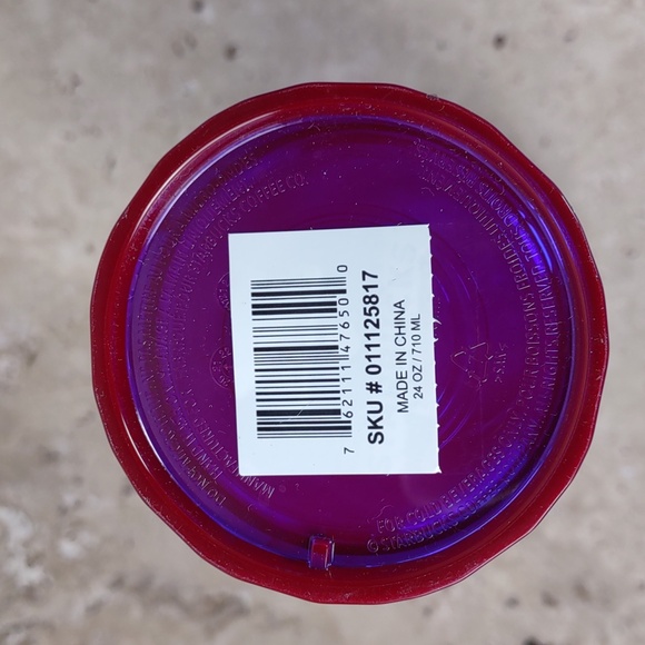 Starbucks 2021 Summer Purple Kaleidoscope Dome Top 24oz Acrylic Tumbler - Picture 6 of 6
